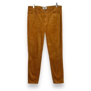 Paige Womens Hoxton Ankle Pants Size 31 Corduroy High Rise Amber Gold Stretch
